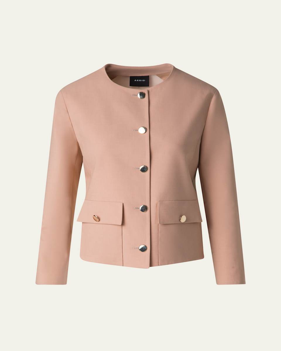 Winter Cotton Crepe Double-Face Jacket